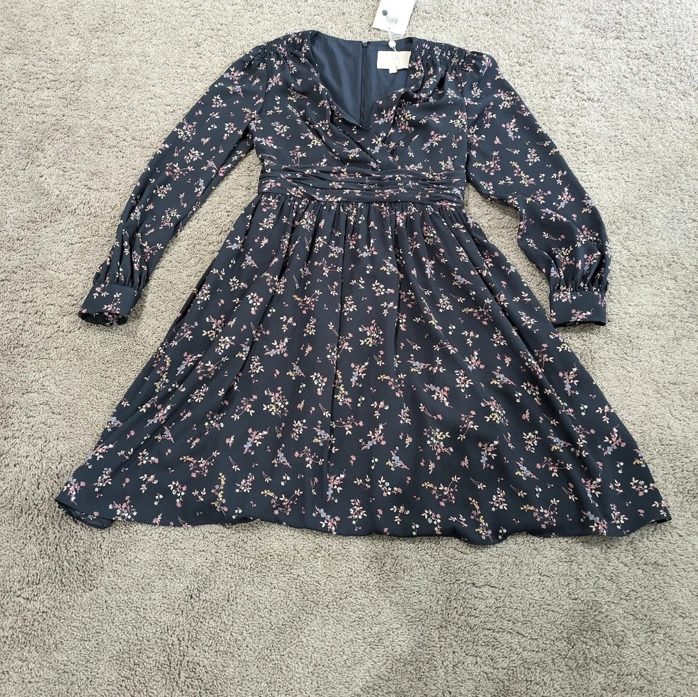 Gal Meets‎ Glam Kelsey Dress Blue and Pink Floral Size 4 NWT